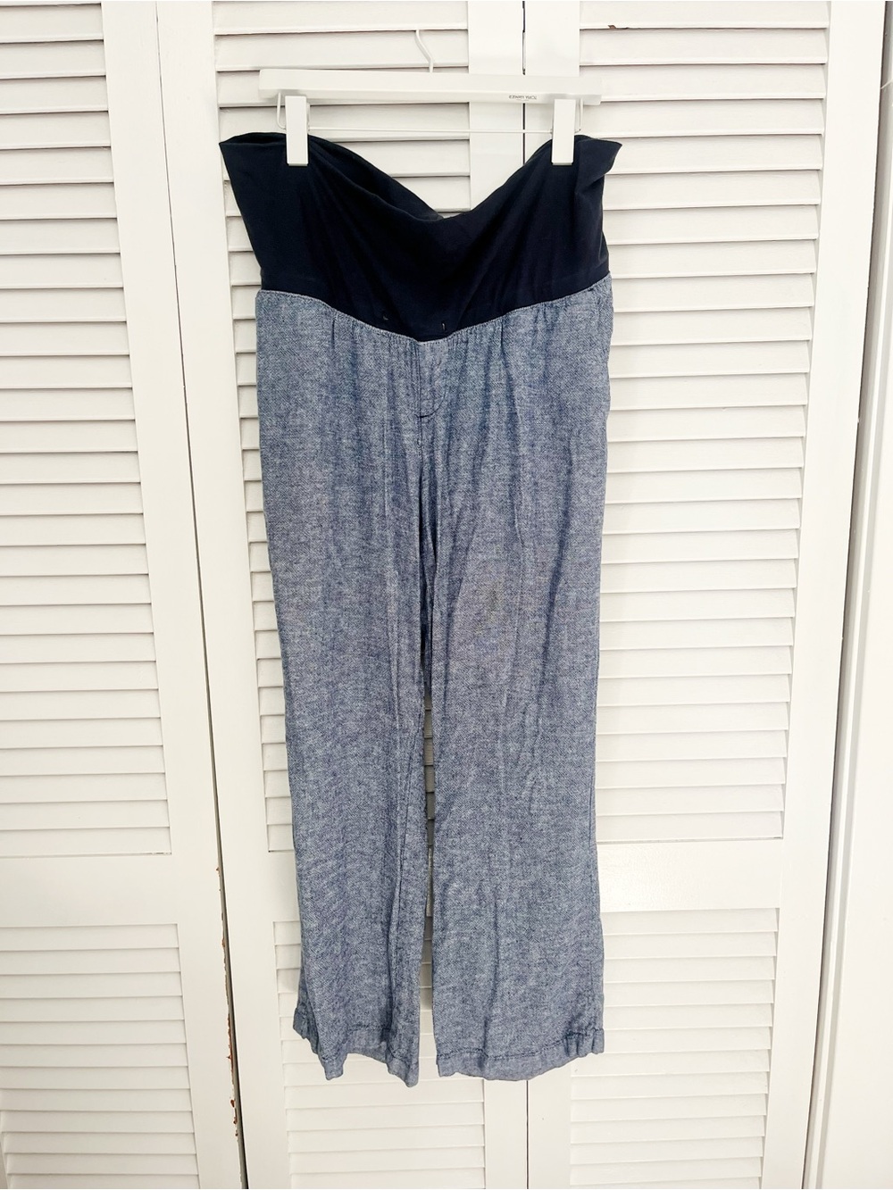 Old navy maternity chambray linen blend pants size large